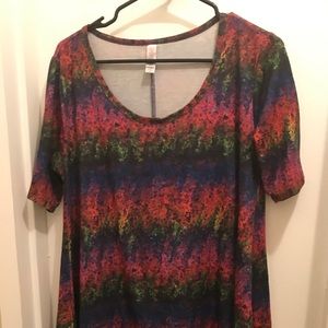 Lularoe Rainbow Colored Perfect Tee