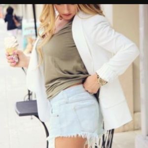 Kittenish White Romy Blazer