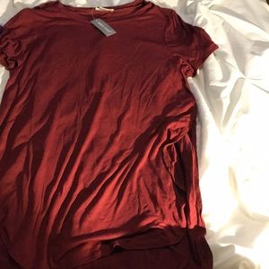 NWT Long tee with slits on side
