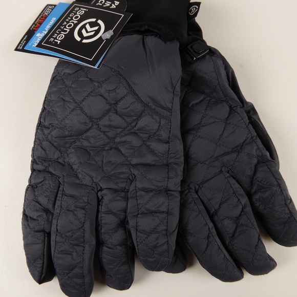 Isotoner Mens Quilted Touchscreen Winter Gloves