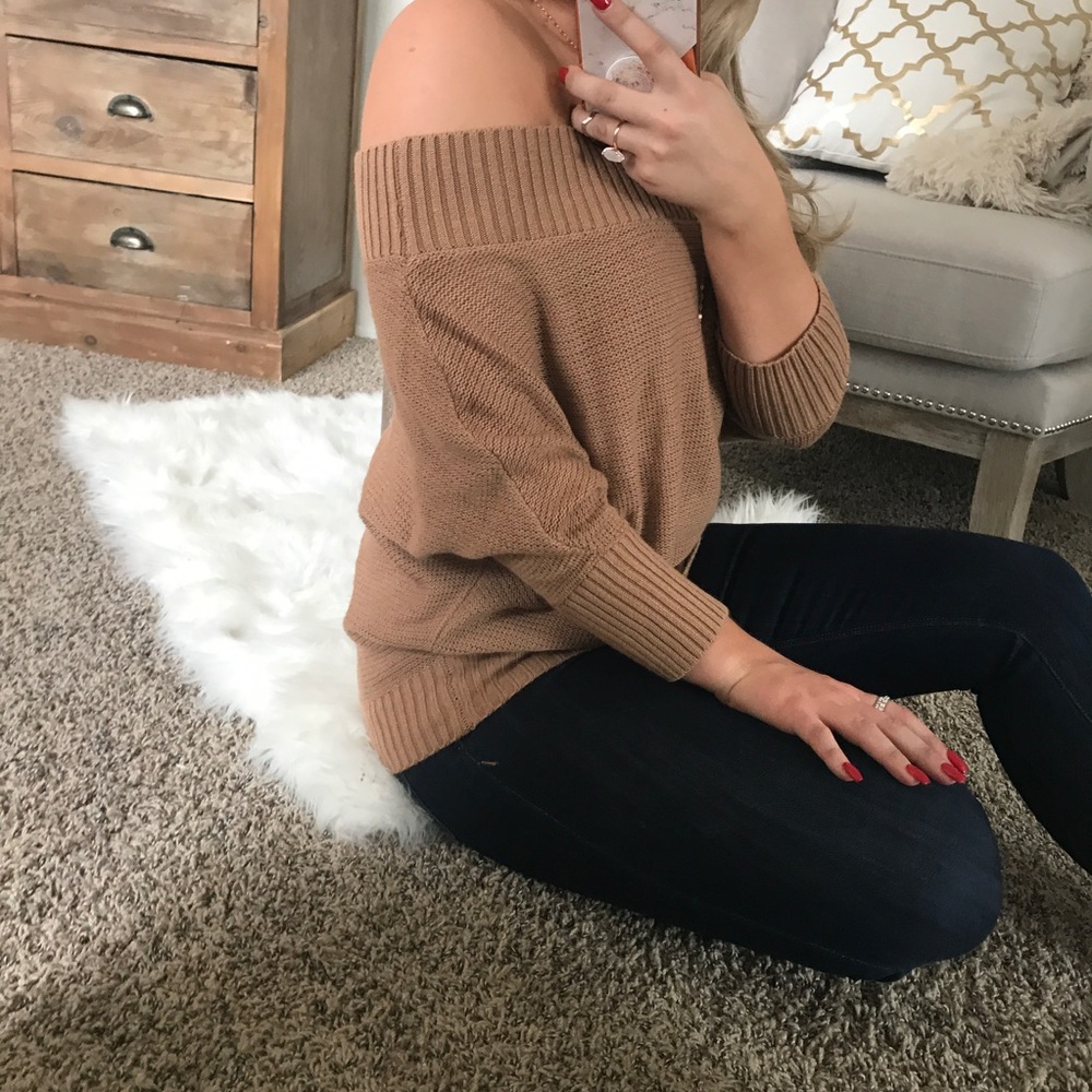 LAST1•Gingerbread Slouchy Sweater Top - Picture 2 of 4