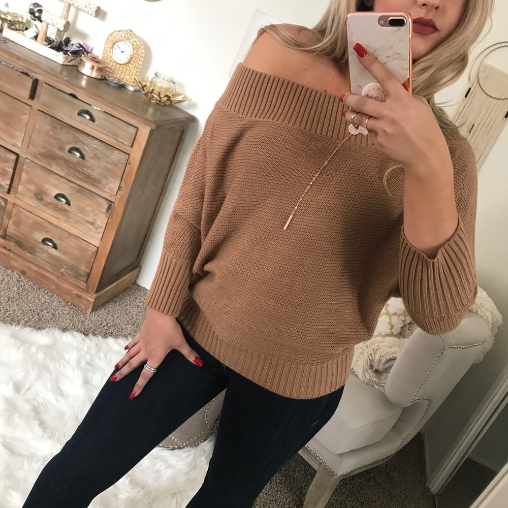 LAST1•Gingerbread Slouchy Sweater Top - Picture 3 of 4