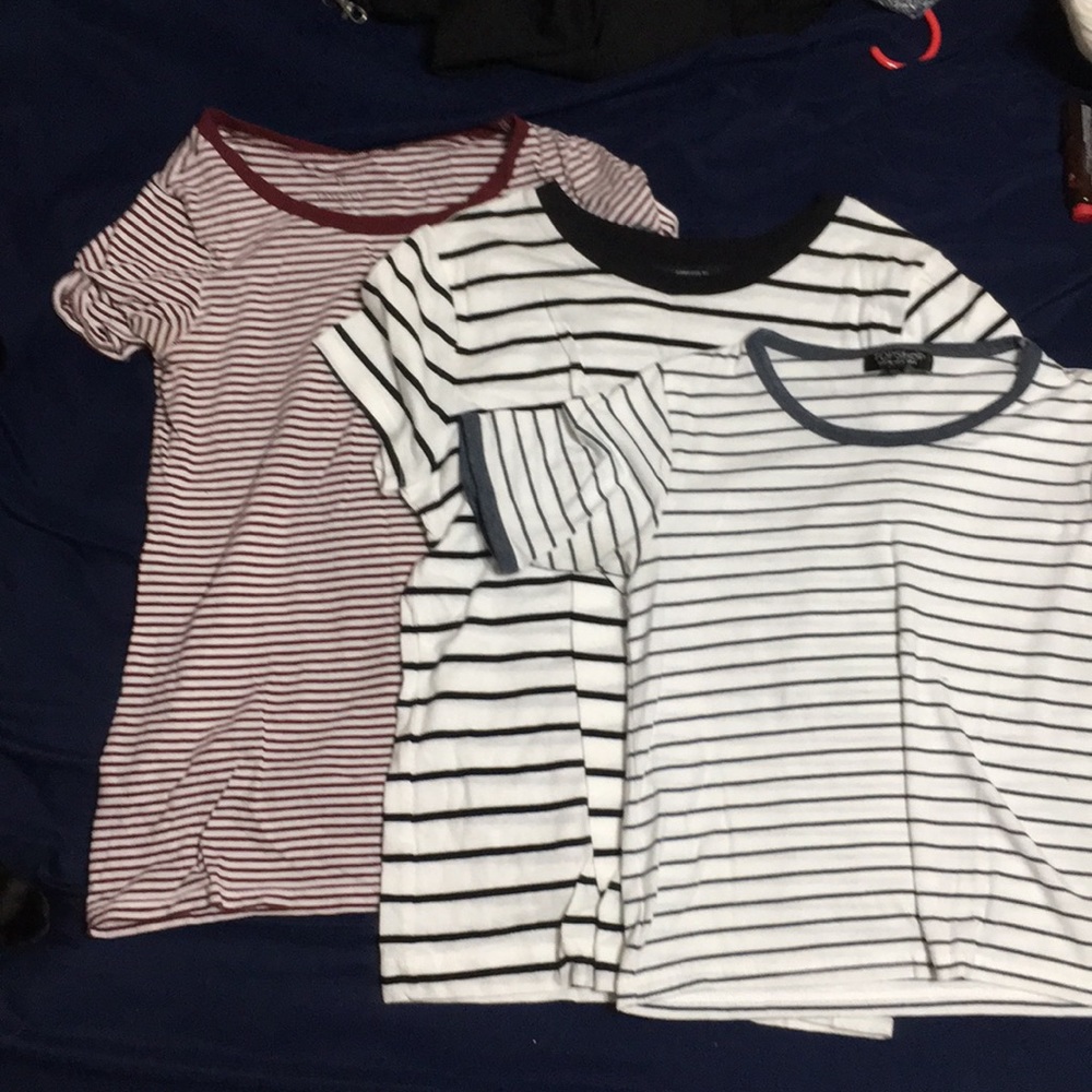 3 stripped shirt set all brand name