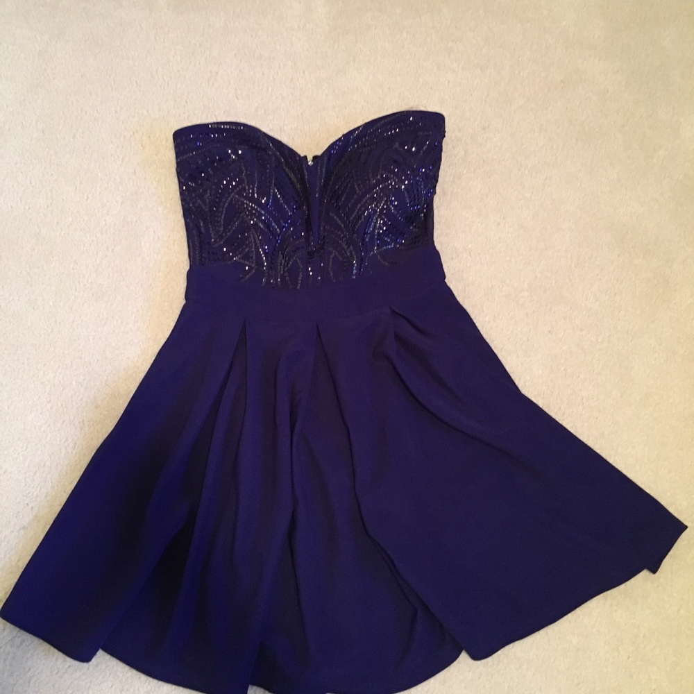 Strapless sequin dress
