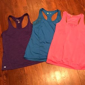 Bundle 3 racerback workout tanks EUC