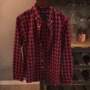 Jomers Red Tartan Oxford Button Down NWOT