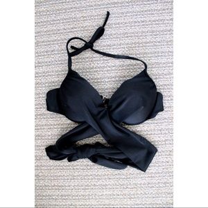 Black Criss-Cross Bikini Top