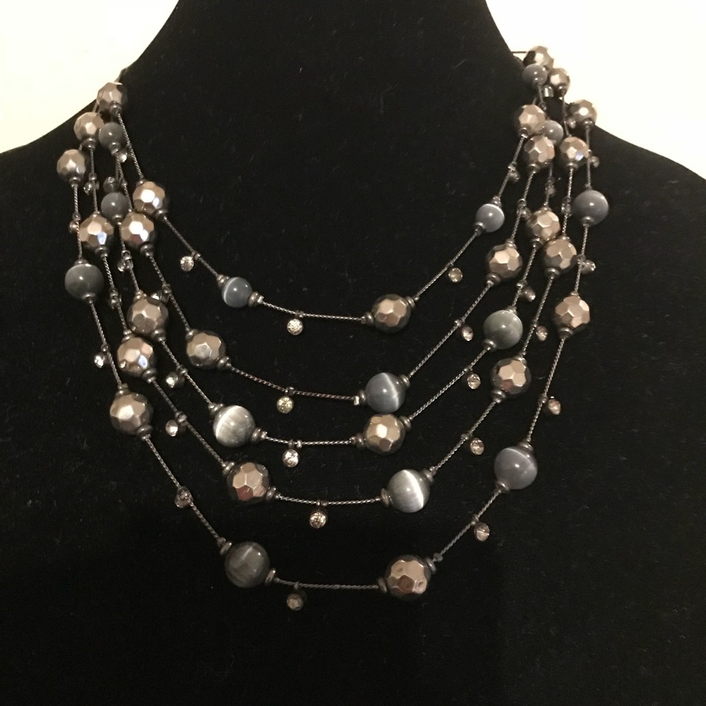 Beautiful, five chained, beaded necklace!