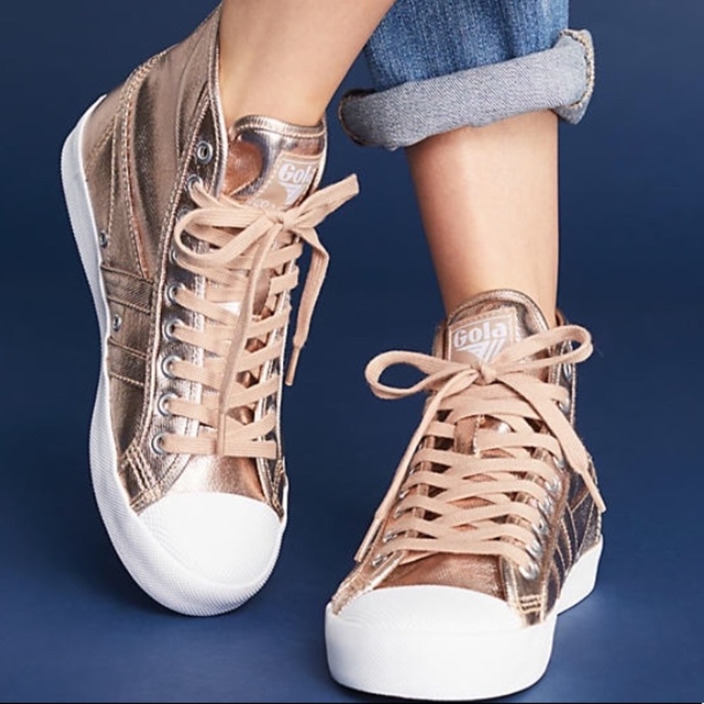 Gola Coaster Rosegold Metallic High Tops