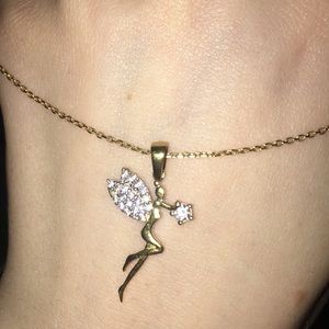 Yellow Gold Tinkerbell Necklace