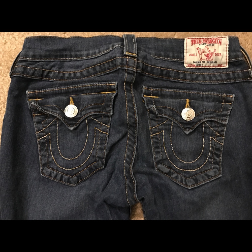 Women's TRUE RELIGION sz 26 dark skinny jeans