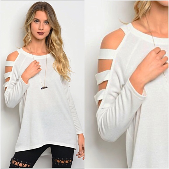 ❤️1HRSALE Cut Out Ladder Sleeve Lightweight TunicM - Picture 3 of 6