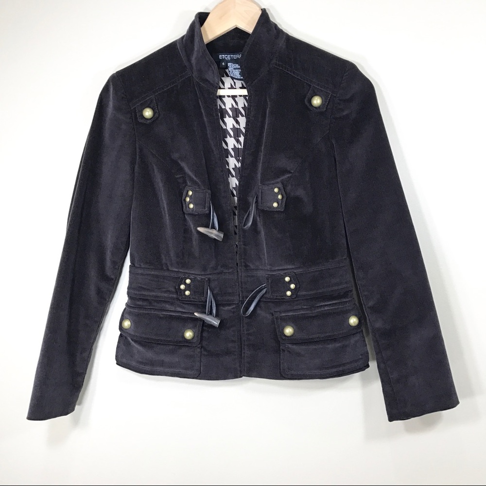 Chocolate brown corduroy jacket, size 4