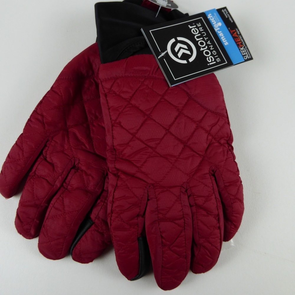 Isotoner Quilted SmarTouch SleekHeat Gloves NWT
