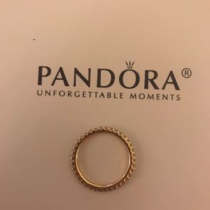 Retired pandora 14K yellow GOLD forever band