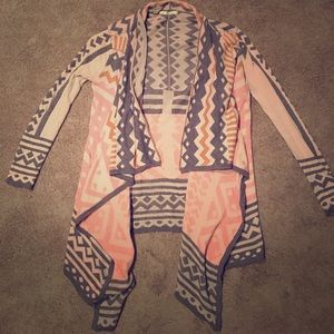 Ellison knit cardigan in pink and gray