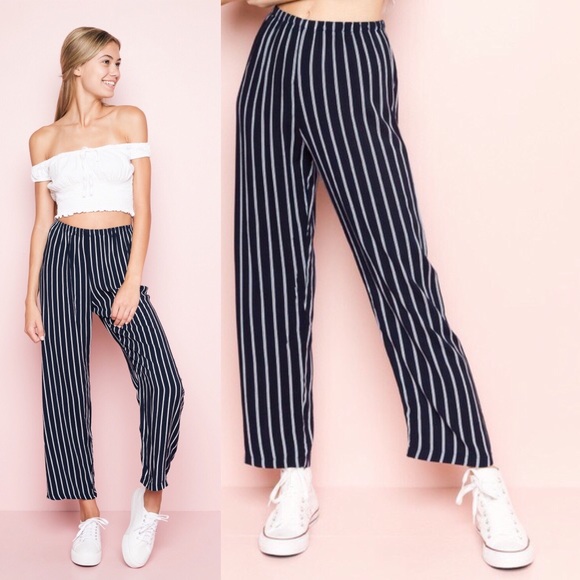 Brandy Melville Pants - Brandy Melville Striped Frankie Pants