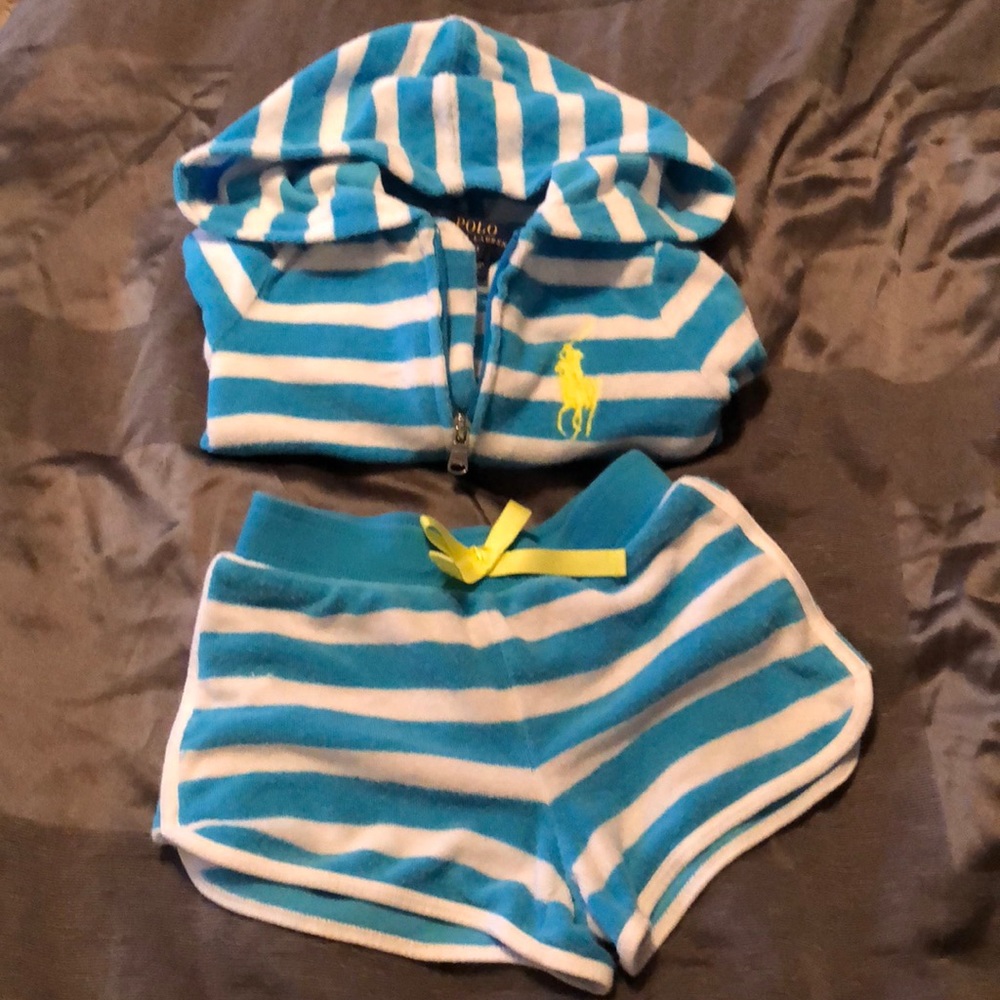 Polo Ralph Lauren terry hooded short set