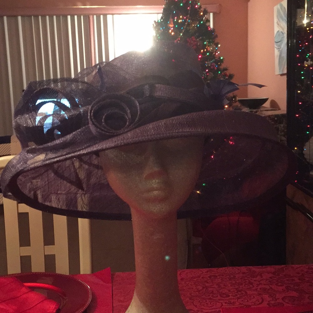 Glamorous Blue Hat