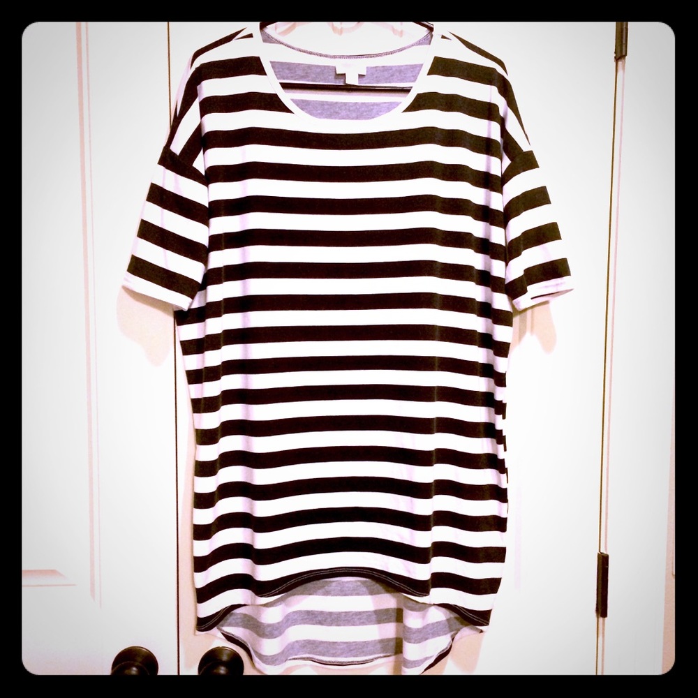 Lularoe Irma Small black & white stripes