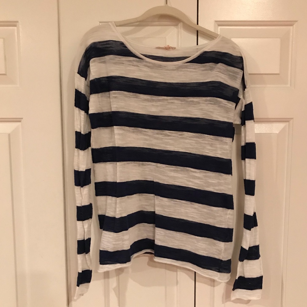 Esprit White and navy stripe shirt