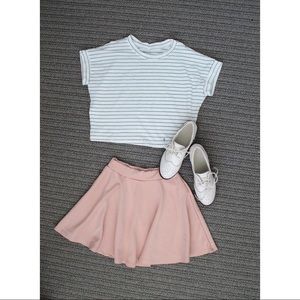 Blush Mini Skater Skirt