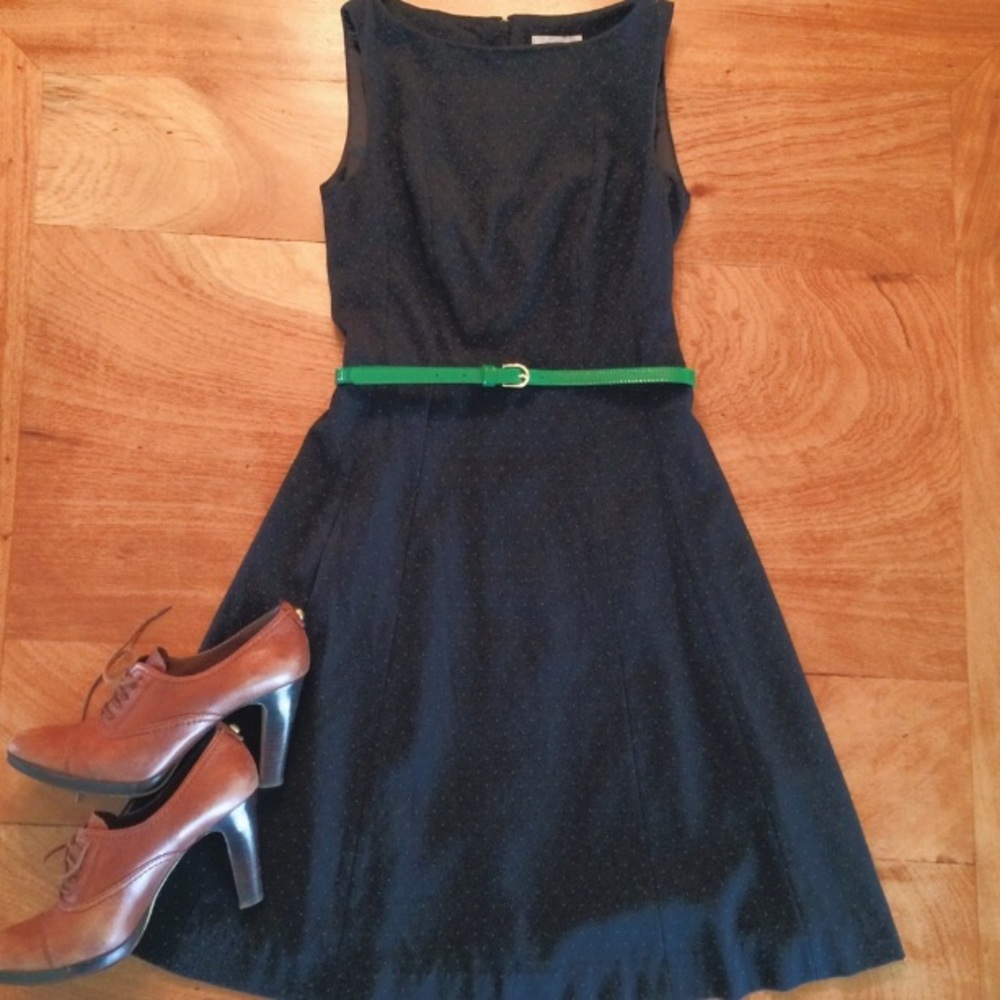 Polka Dot Navy Blue Dress