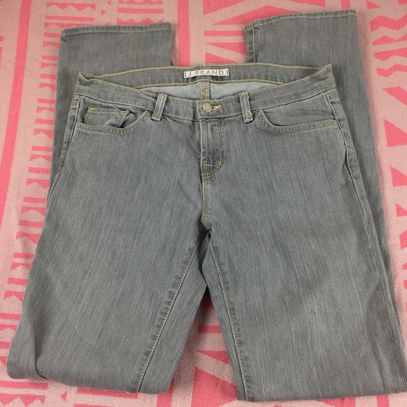 J BRAND Grey Stretch Mid Rise Jeans Size 30 - Picture 1 of 7