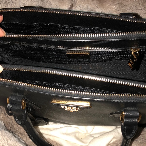 Prada black satchel purse and matching wallet - Picture 3 of 8