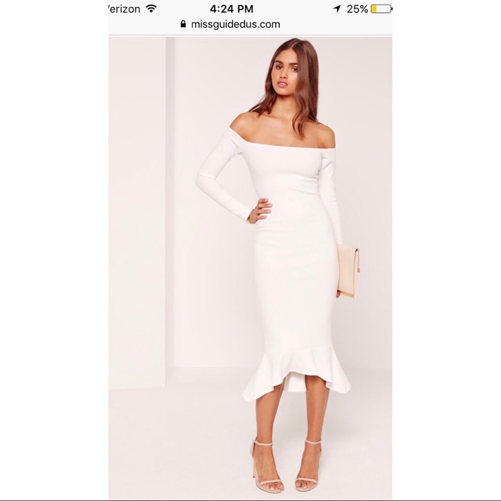 Missguided off the shoulder dress