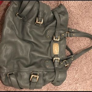 Michael Kors gray leather handbag