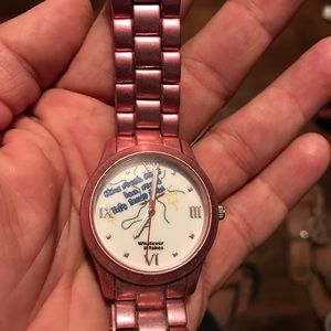 Pink metal watch