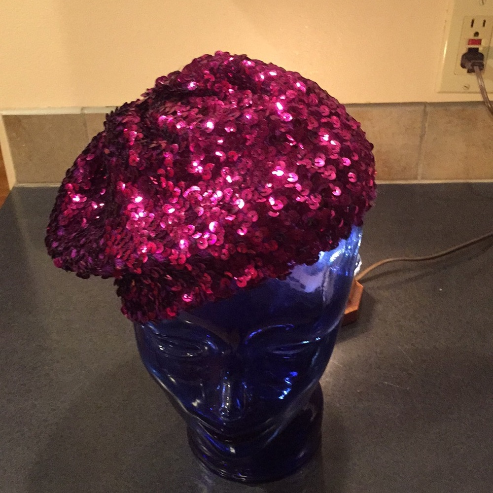 Vintage Sequin Beret