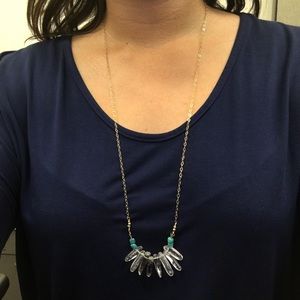 Clear Bead Long Necklace