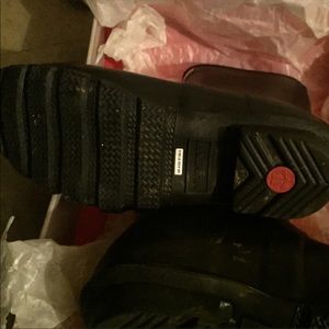 Black Matte Hunter Boots .