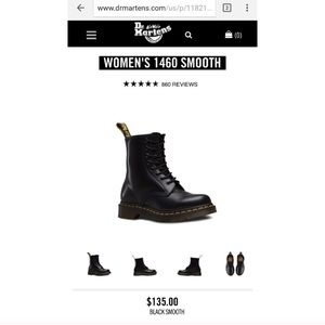 Doc Marten's 1460 Smooth 8 Eye Boots black