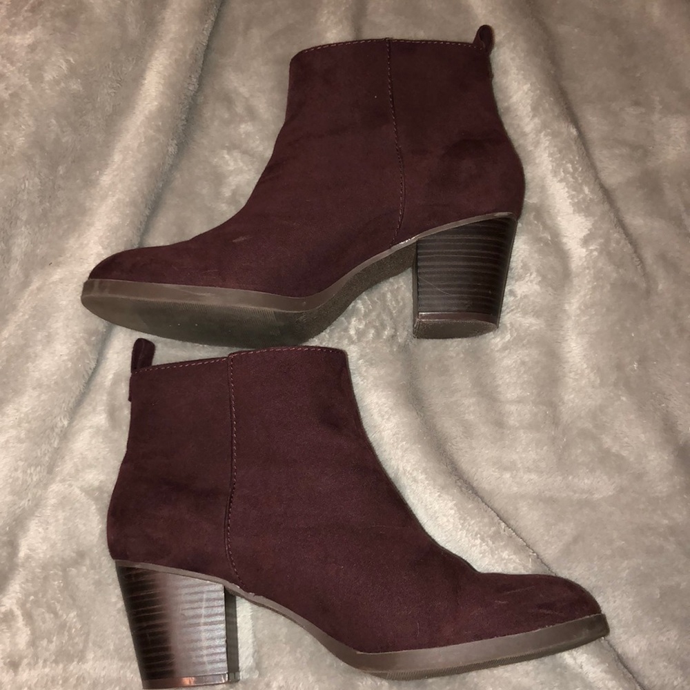 Old Navy Suede Plum Booties