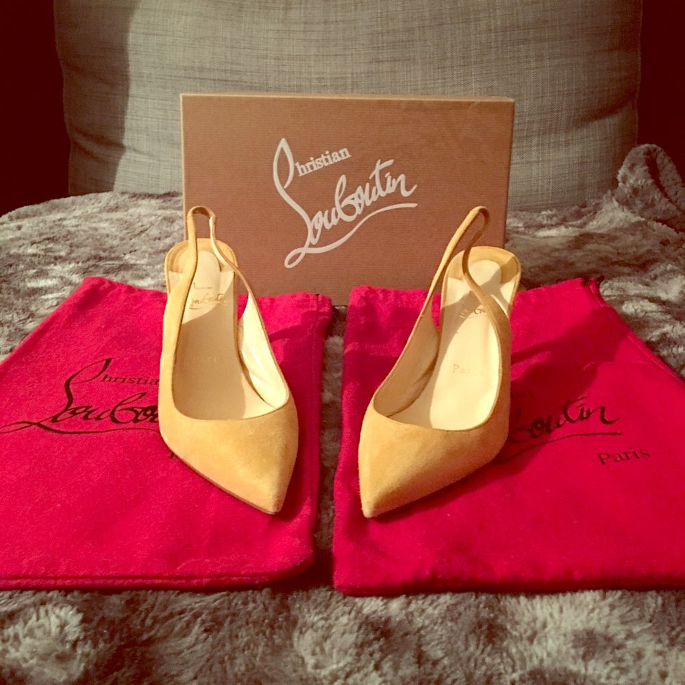 Christian Louboutin Slingback Pumps 85 Size 38