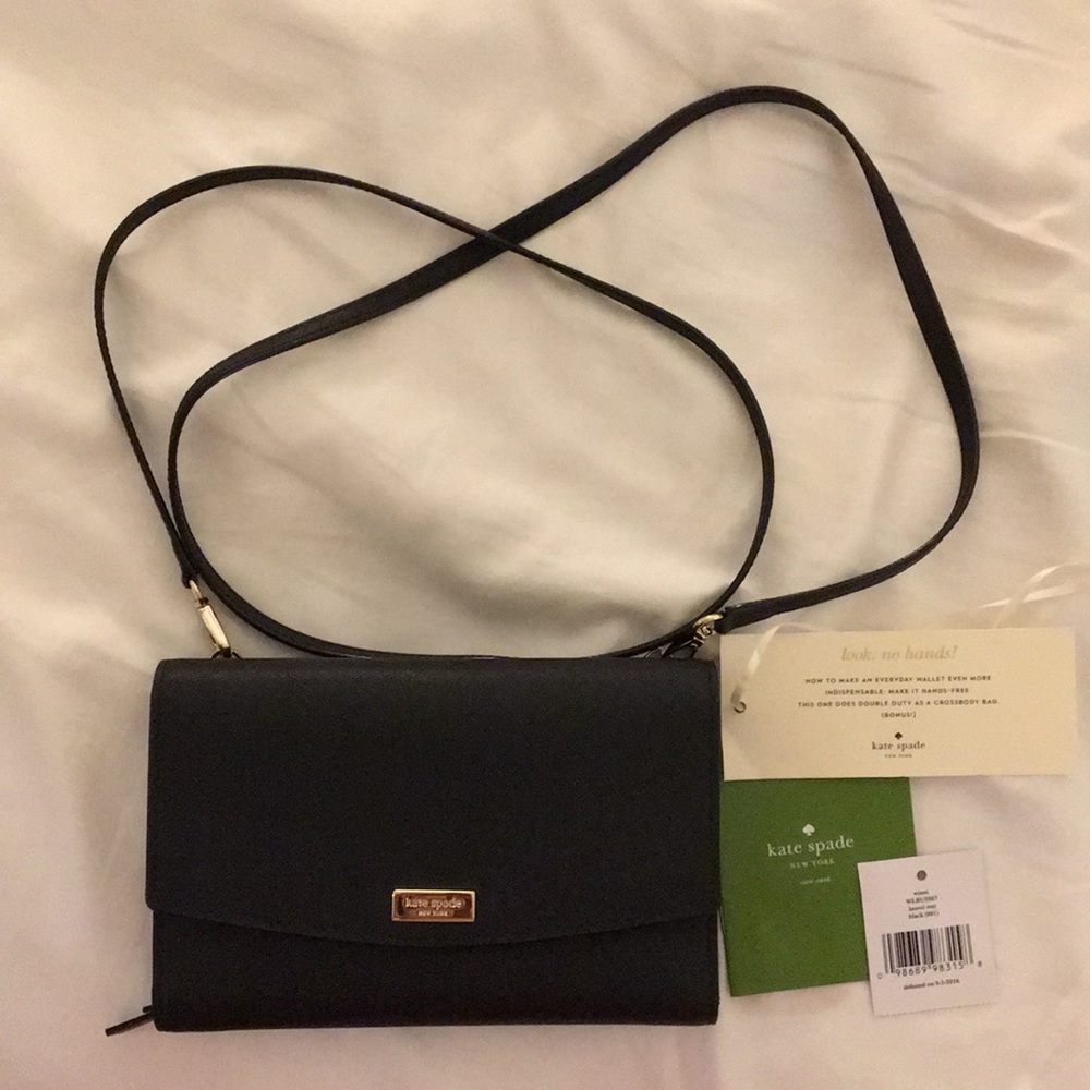 Kate spade winni laurel way black crossbody bag