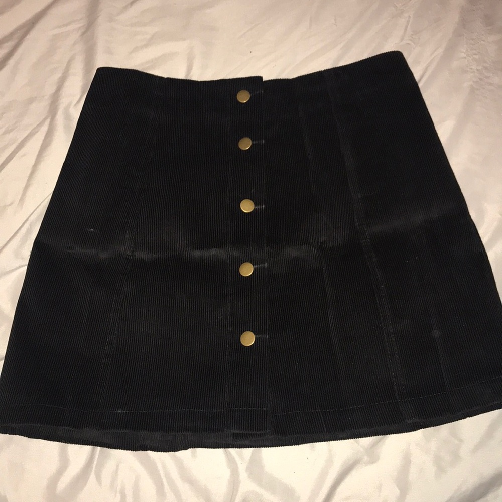 Black button-up skirt, size Medium