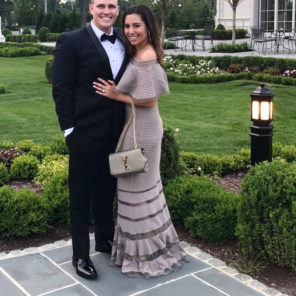 Off the shoulder gown