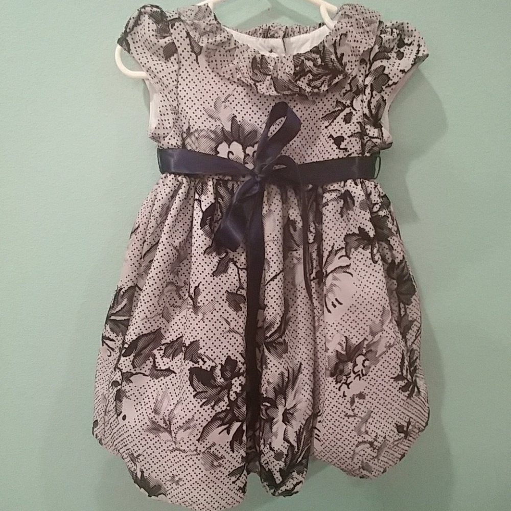 Little baby girls Laura Ashley blue dress
