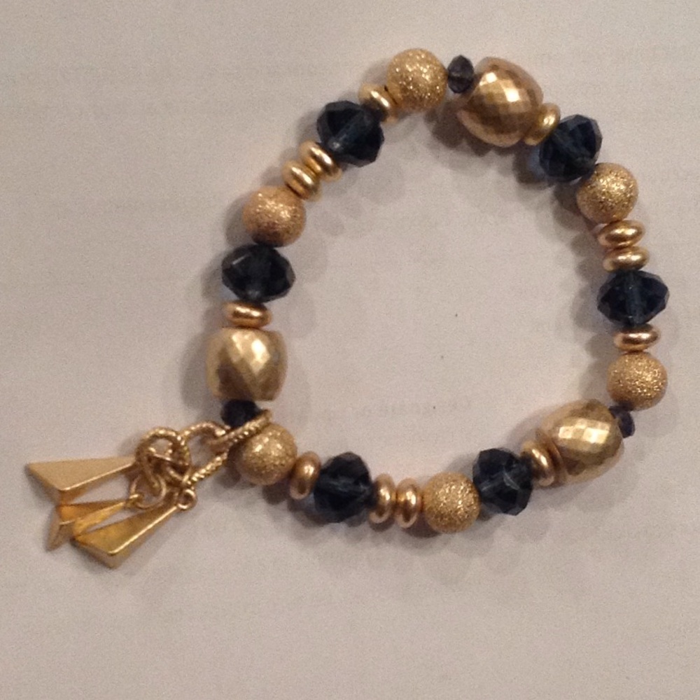 Lia Sophia gold & blue bracelet