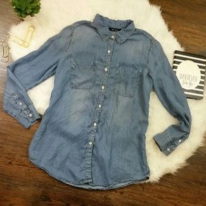 A New Approach A.N.A. Sz Medium Chambray top
