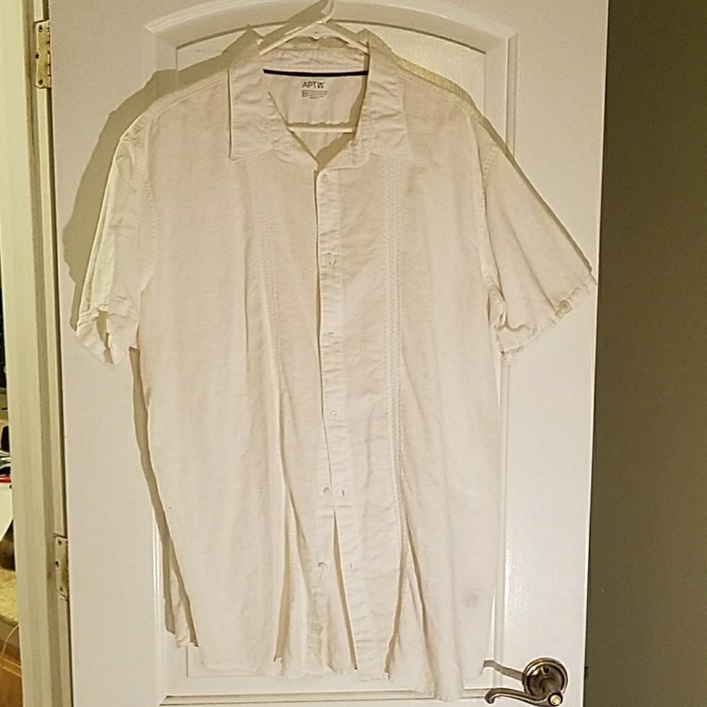 White Casual Button Down Shirt