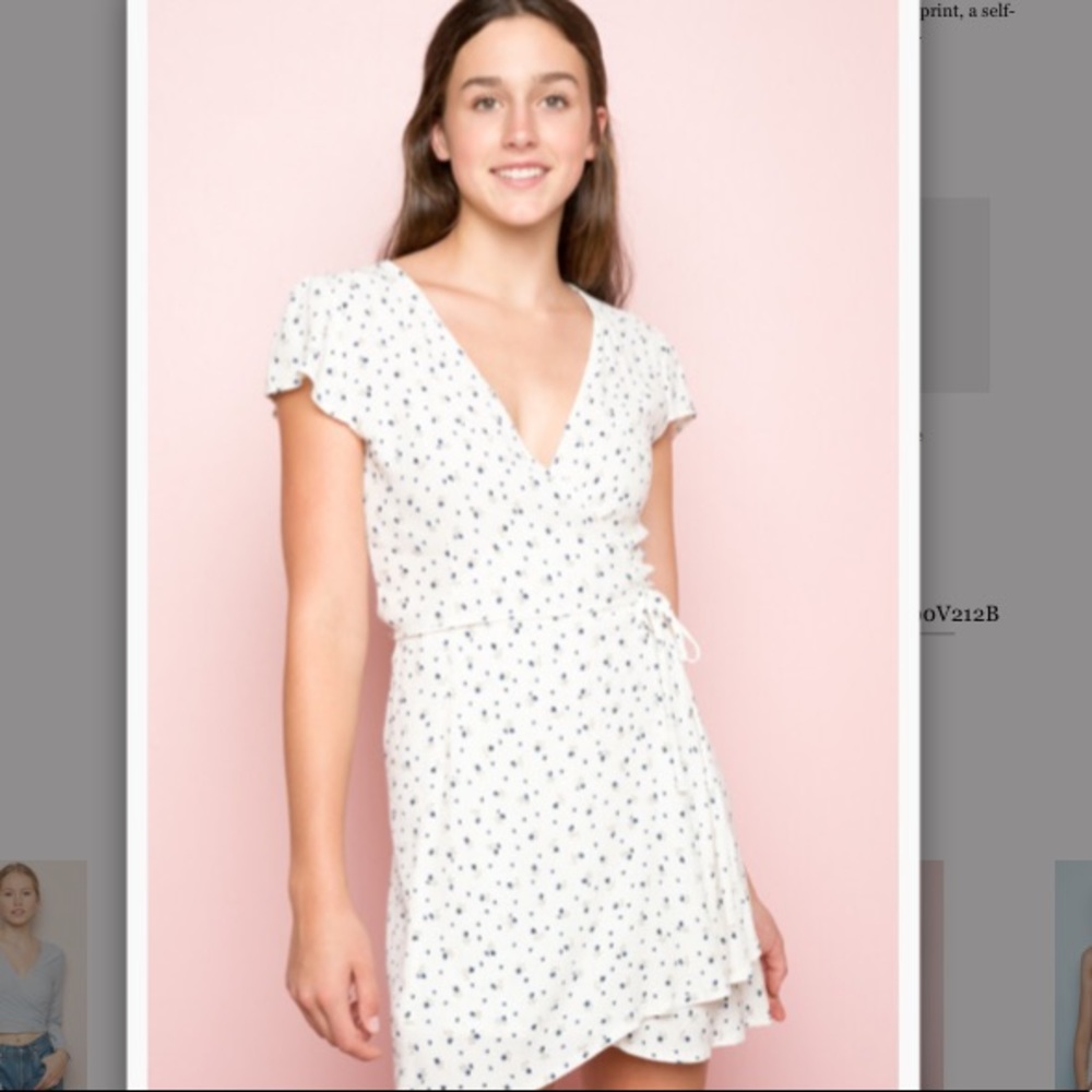 brandy melville floral wrap dress