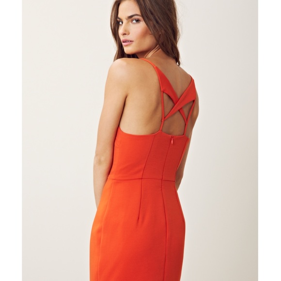 Line & Dot // Orange Cut Out Mini Dress // Small - Picture 2 of 8