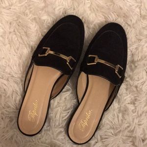 Black loafers