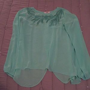 Mint green blouse