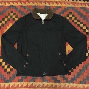(Flawed) Club Monaco Navy Cotton Baseball Jacket